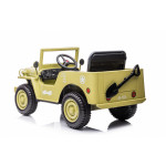 Elektrické autíčko - Retro vojenské vozidlo 4x4  - pieskové  
